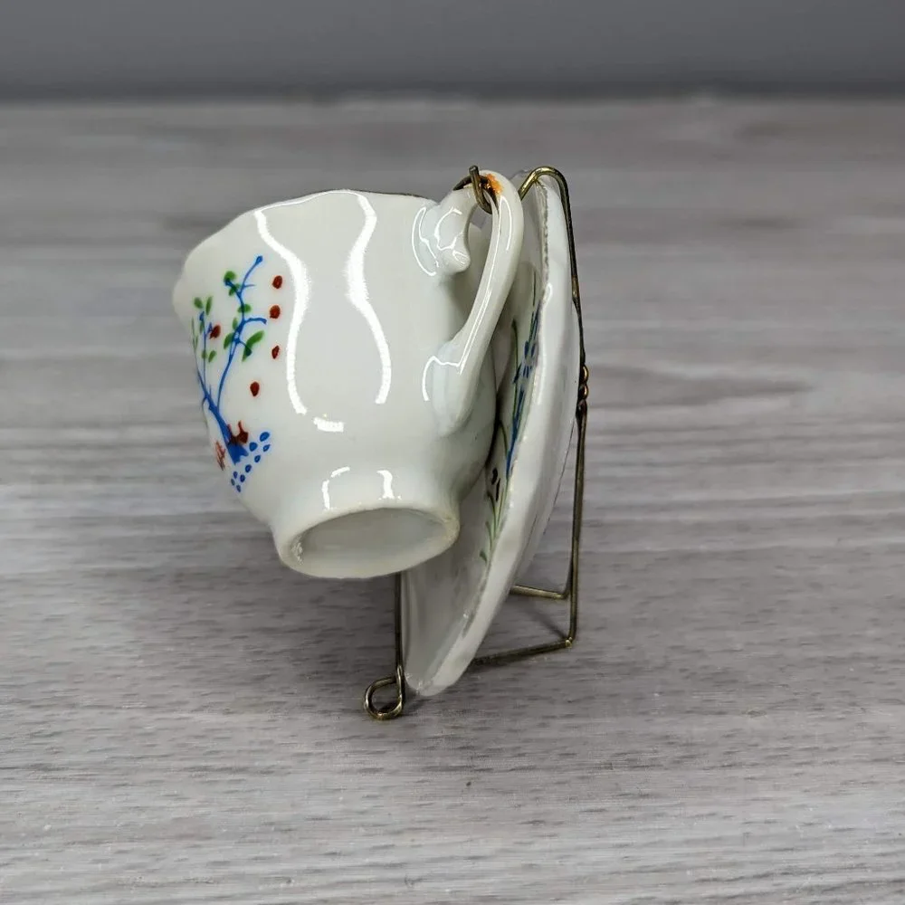 Vintage Miniature Japanese Tea Cup and Saucer